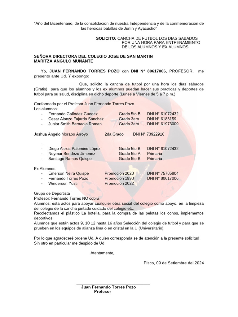 Solicito PARA NEGRO | PDF