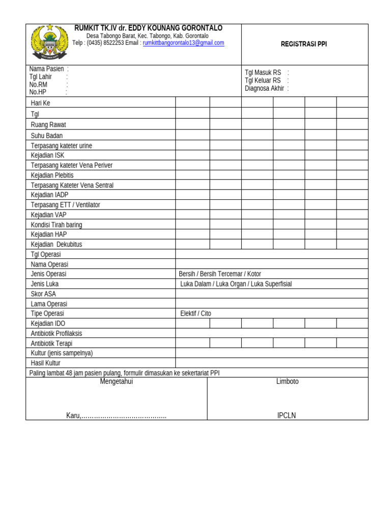 Form Ranap | PDF