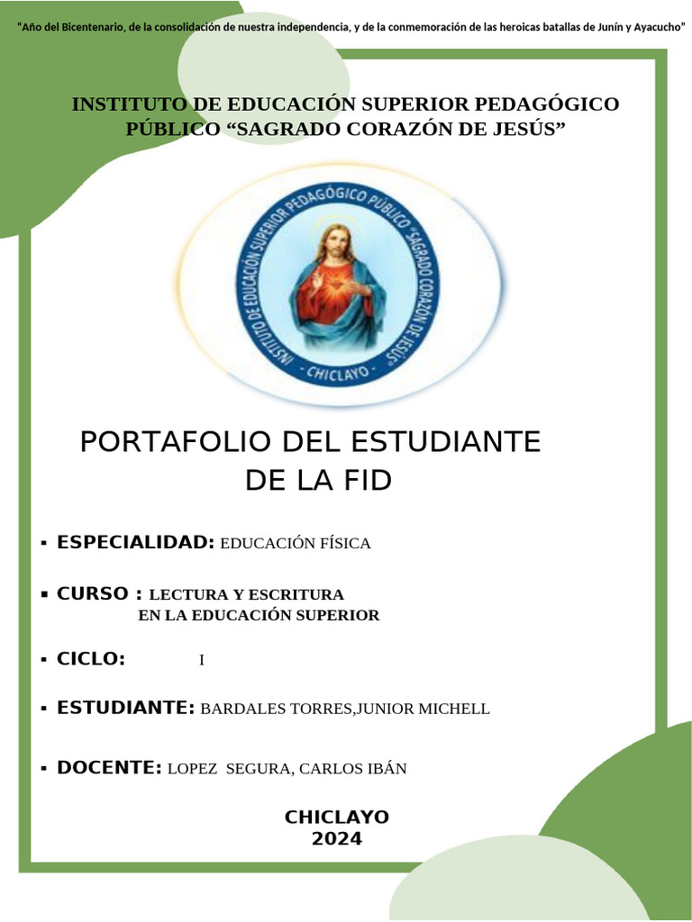 Portafolio de Lectura y Escritura-JMBT | PDF