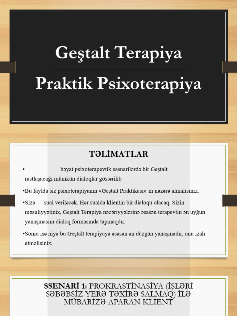 Geştalt Terapiya Seminar | PDF