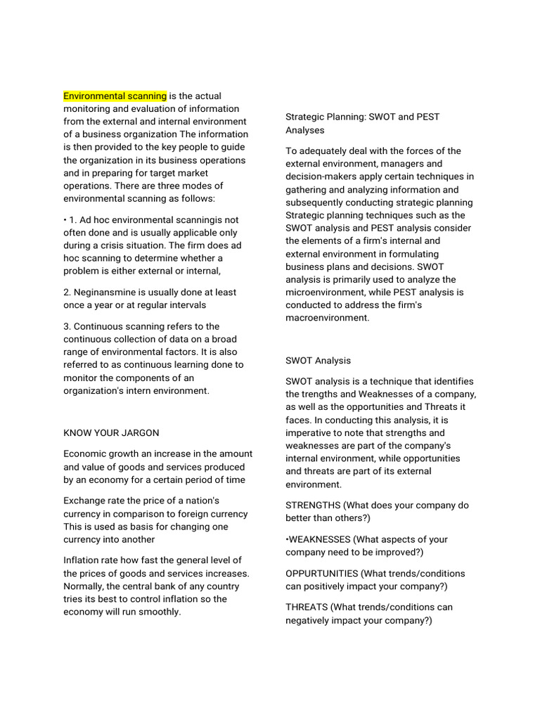 Environmental S-WPS Office | PDF | Swot Analysis | Business