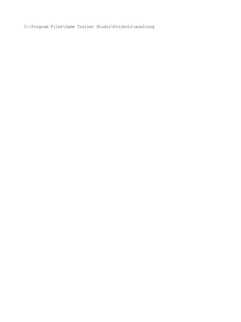 AOE2 Conquerors Game Trainer Project | PDF | Games & Activities | Computers