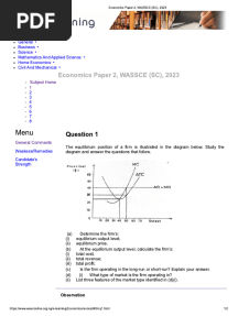 Wassce Waec 2023 Economics Paper 2 Past Questions and Answers PDF