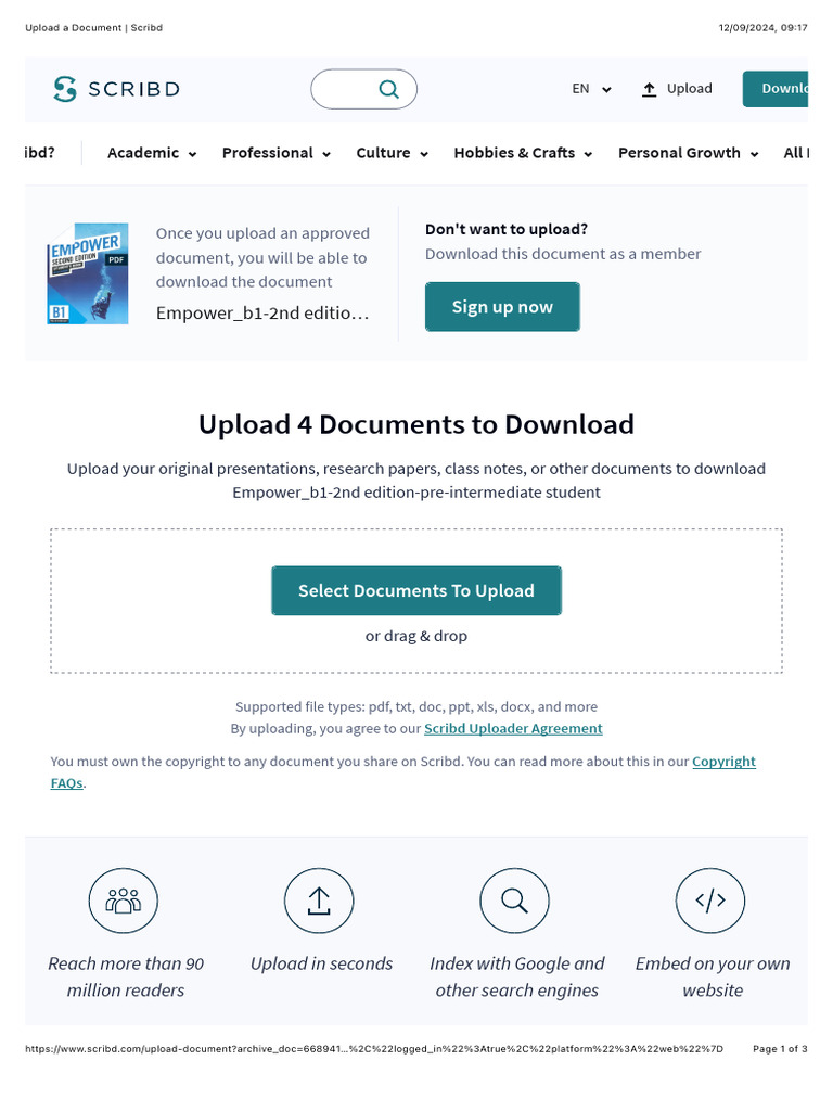 Upload A Document - Scribd | PDF