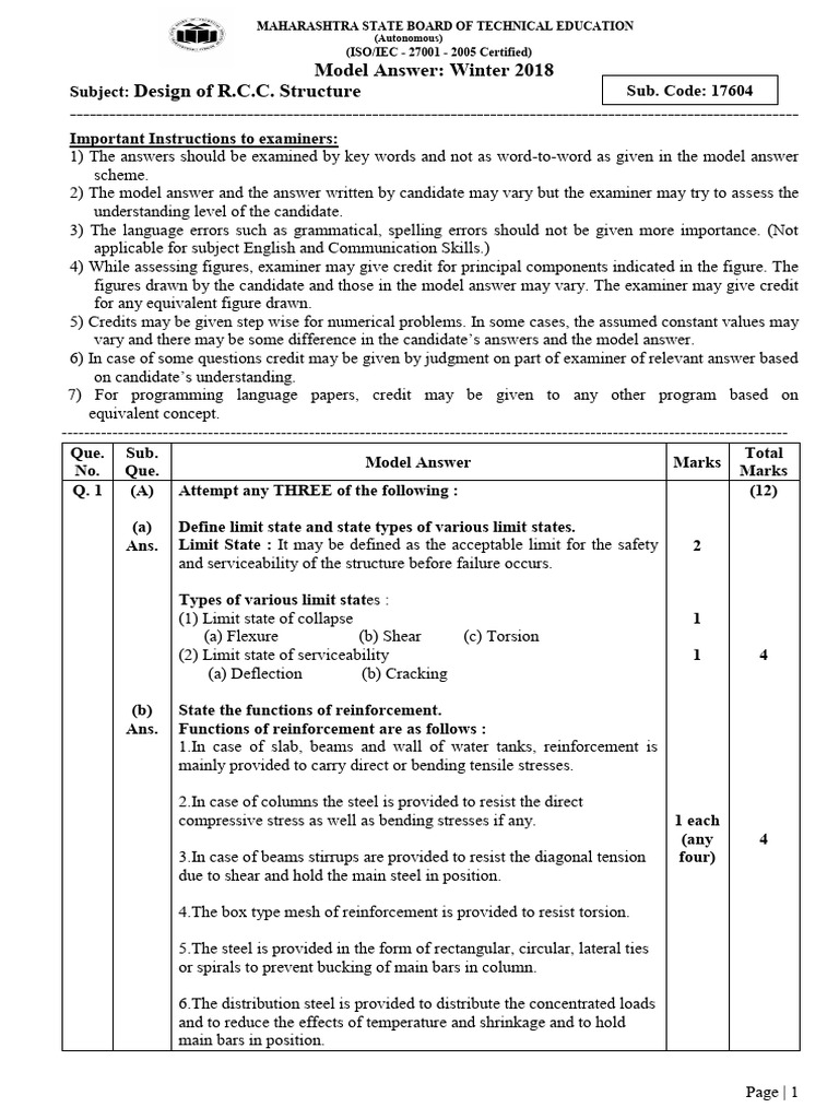 Model Answers Winter 20181 | PDF