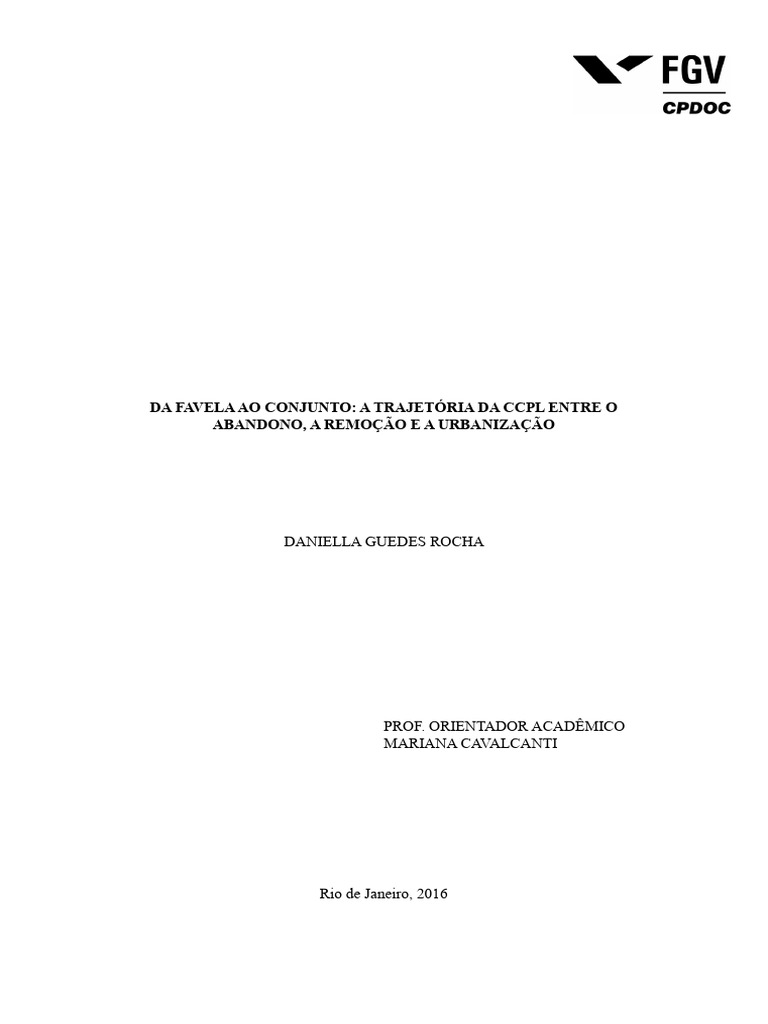 Tese - Daniella Guedes Rocha - 2016 CCPL | PDF