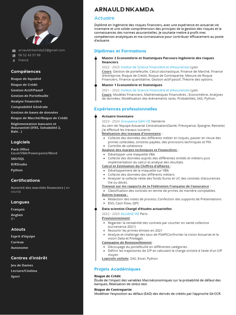 CV Nkamda Act Compressed | PDF