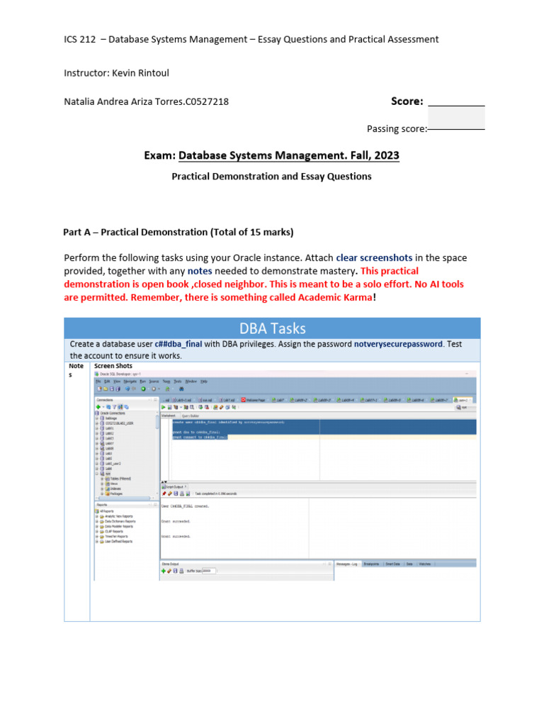 ICS 212 Practical Assessment Overview | PDF | No Sql | Databases