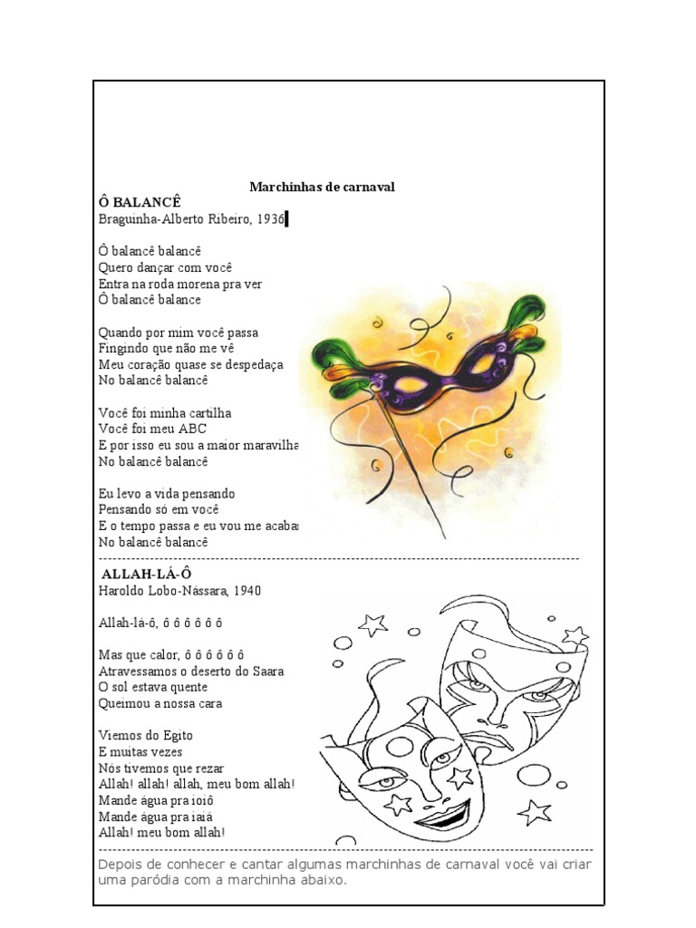 Paródias e História do Carnaval | PDF | Festivais (incluindo Carnaval ...