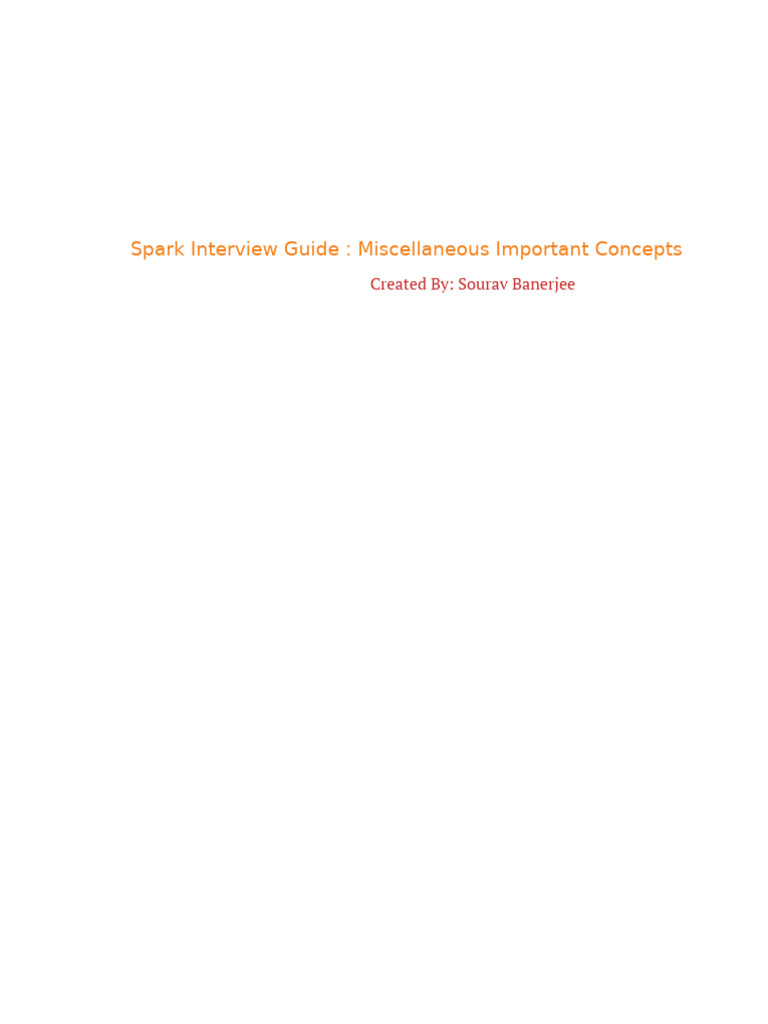 Spark Interview Guide | PDF