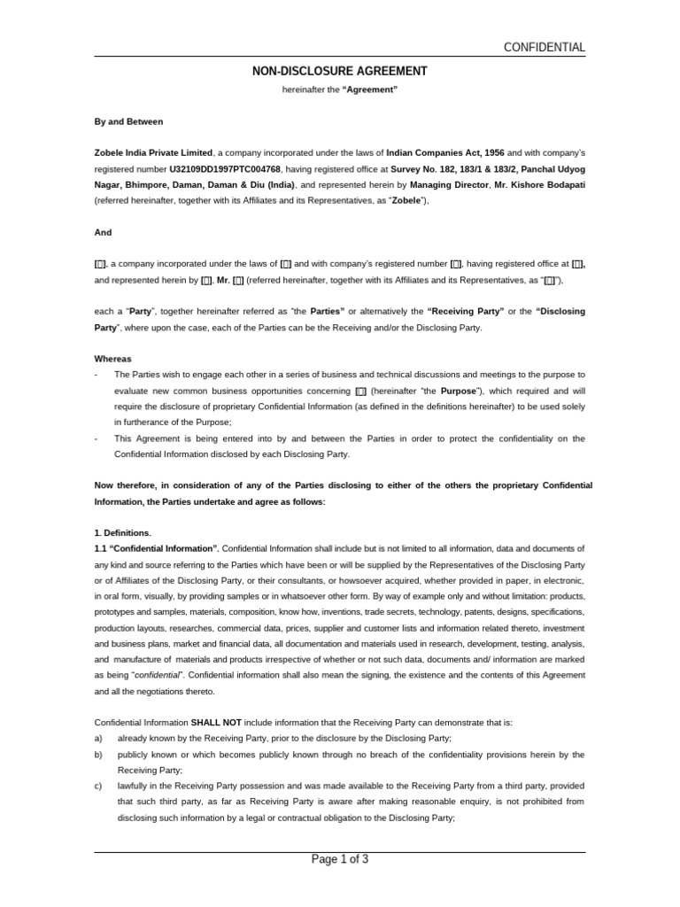 REC-00932 - Non-Disclosure Agreement - New | PDF