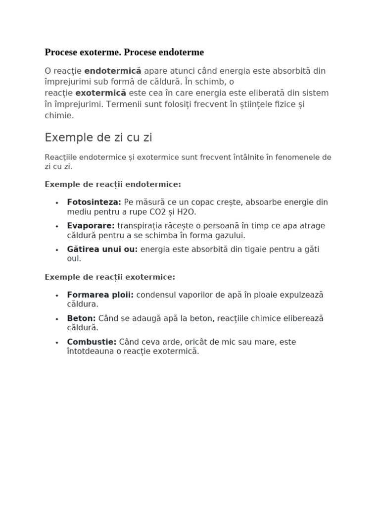 Procese Exoterme | PDF