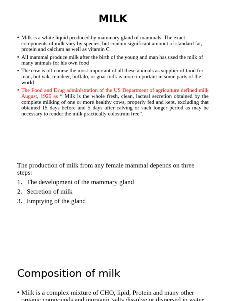 Milk | PDF