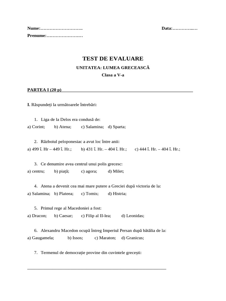 Test Cls 5 | PDF