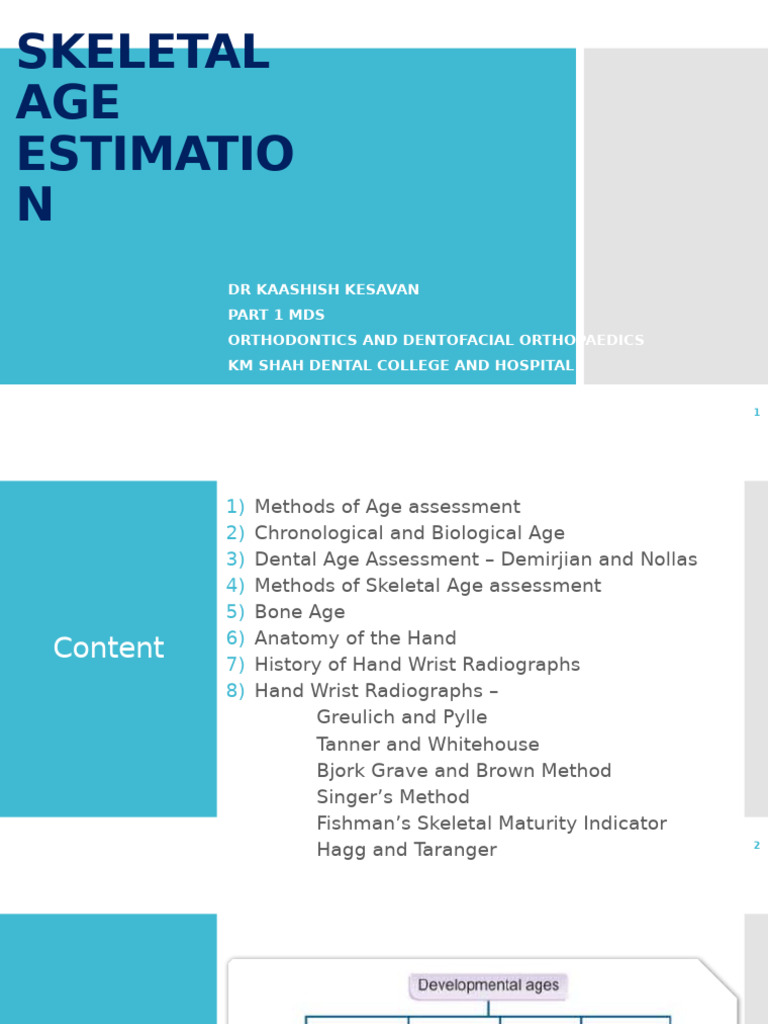 Skeletal Age Estimation Part 1 and 2 | PDF