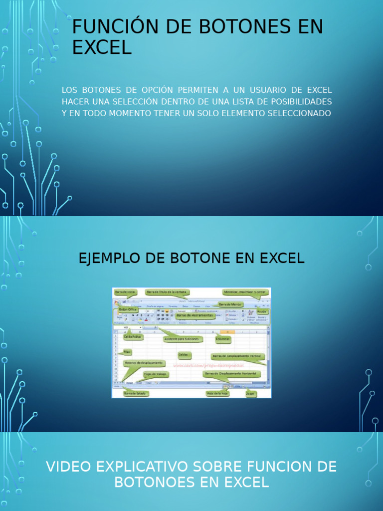 Función de botones en Excel | PDF