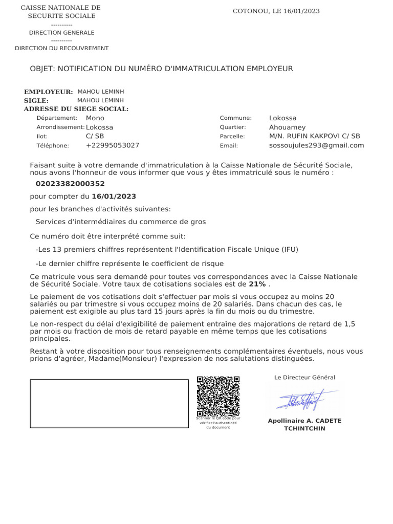 CNSS | PDF
