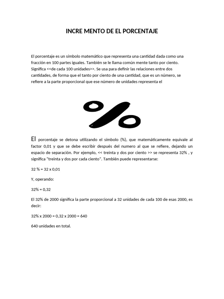 Incre Mento de El Porcentaje - Victor | PDF