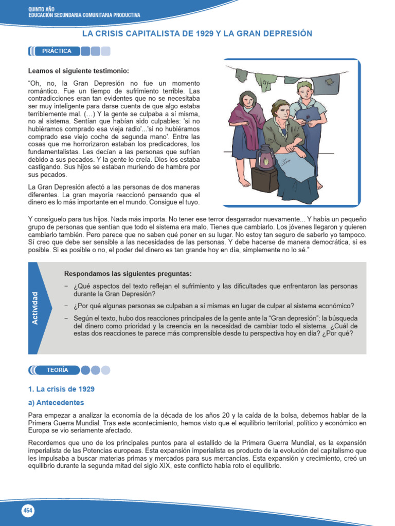 La Crisis Capitalista de 1929 y La Gran Depresión | PDF