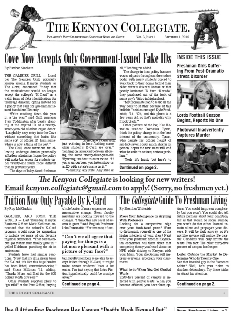 Kenyon Collegiate Issue 3.1 PDF