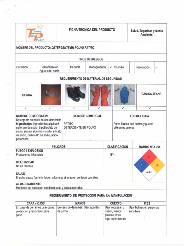 Detergente en Polvo Patito | PDF