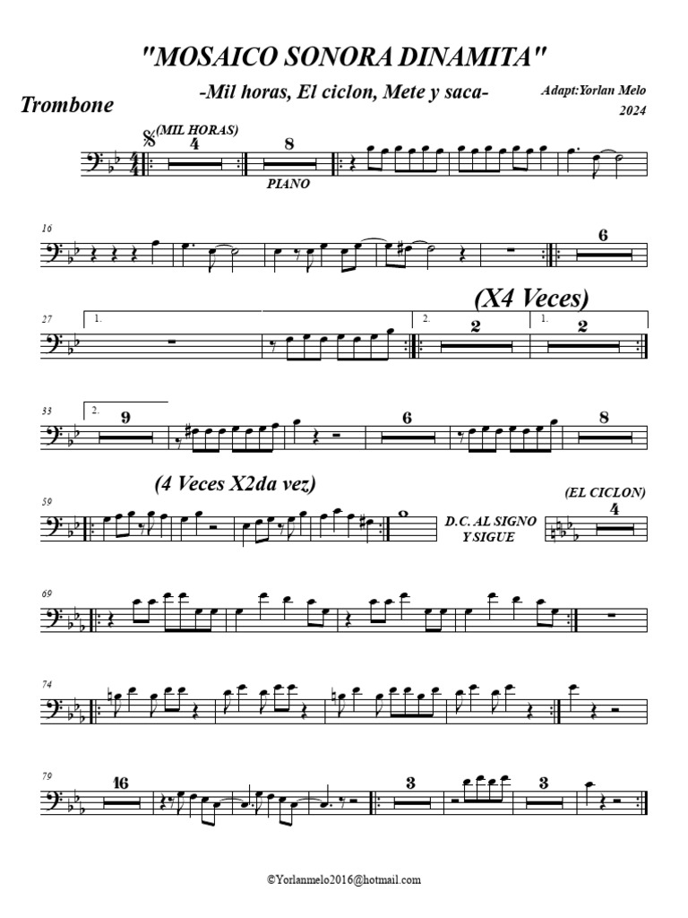 METE Y SACA - Trombone | PDF