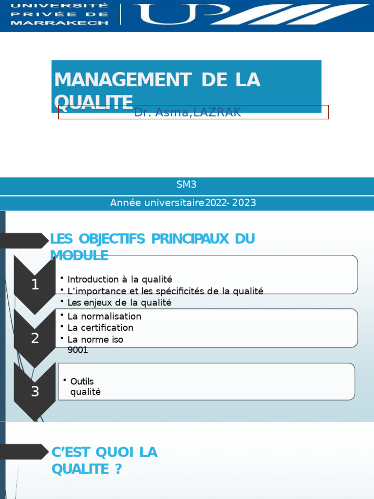 Le Management Qualité | PDF