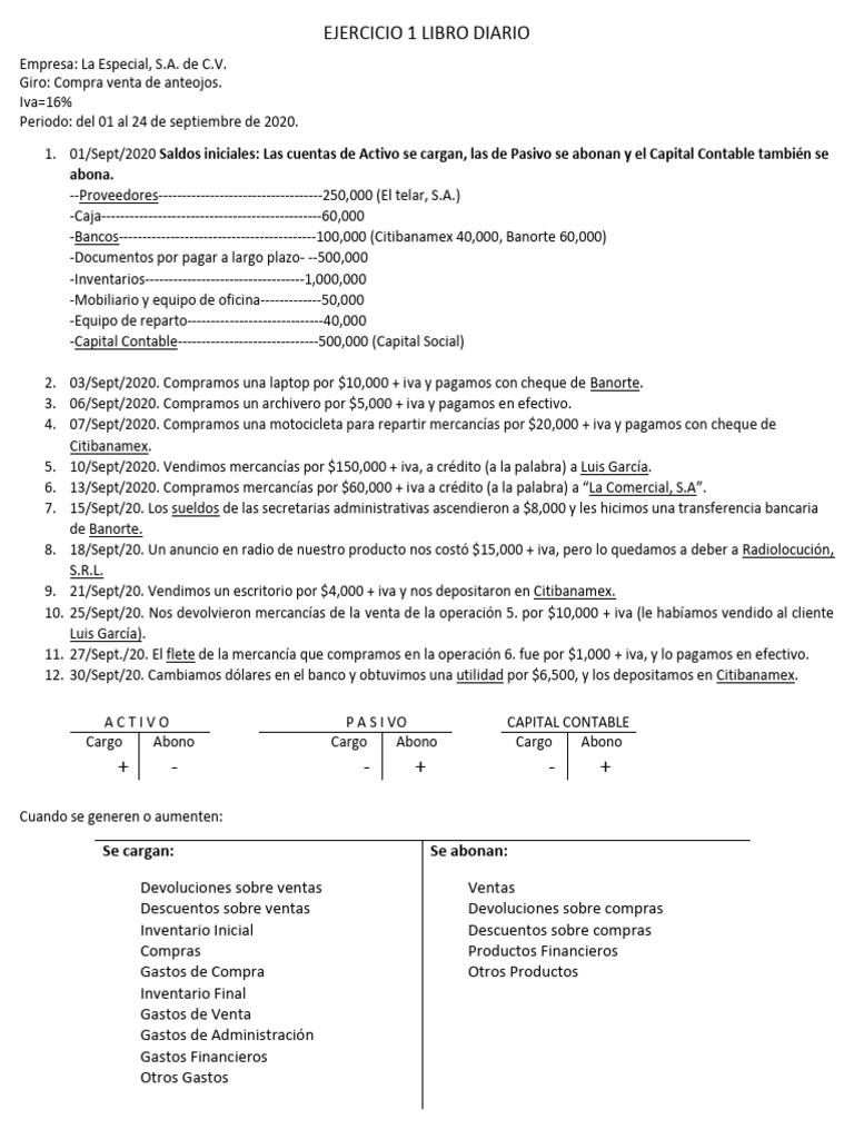 02 Ejercicio 1 Libro Diario Pdf