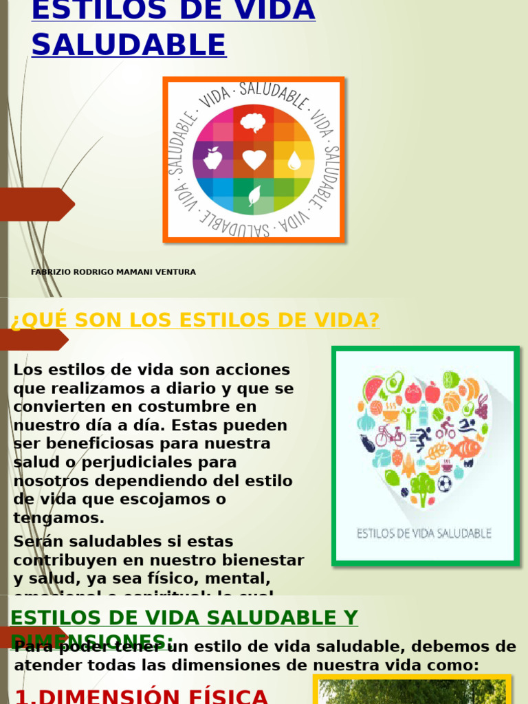 ESTILOS DE VIDA SALUDABLE | PDF