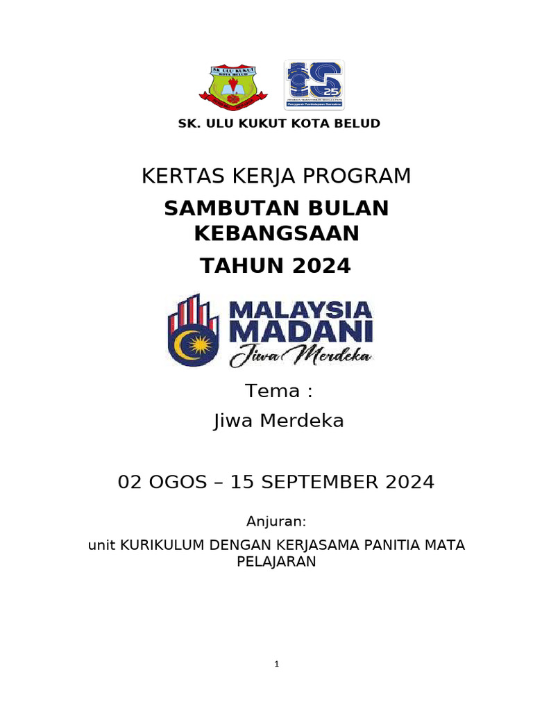 Kertas Kerja Merdeka 2024 | PDF