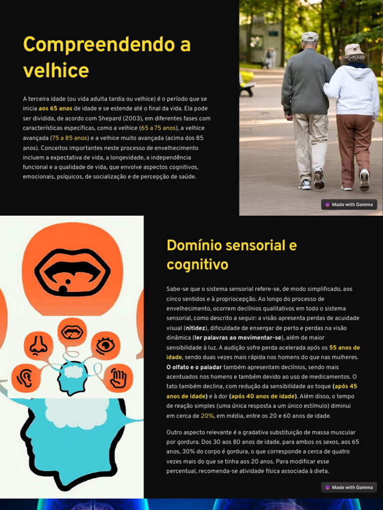 Envelhecimento: Desafios e Mudanças na Idade Avançada | PDF ...