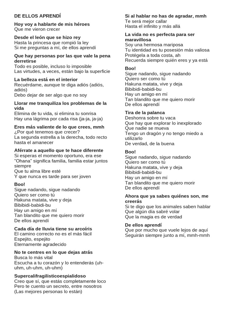 DE ELLOS APRENDÍ | PDF