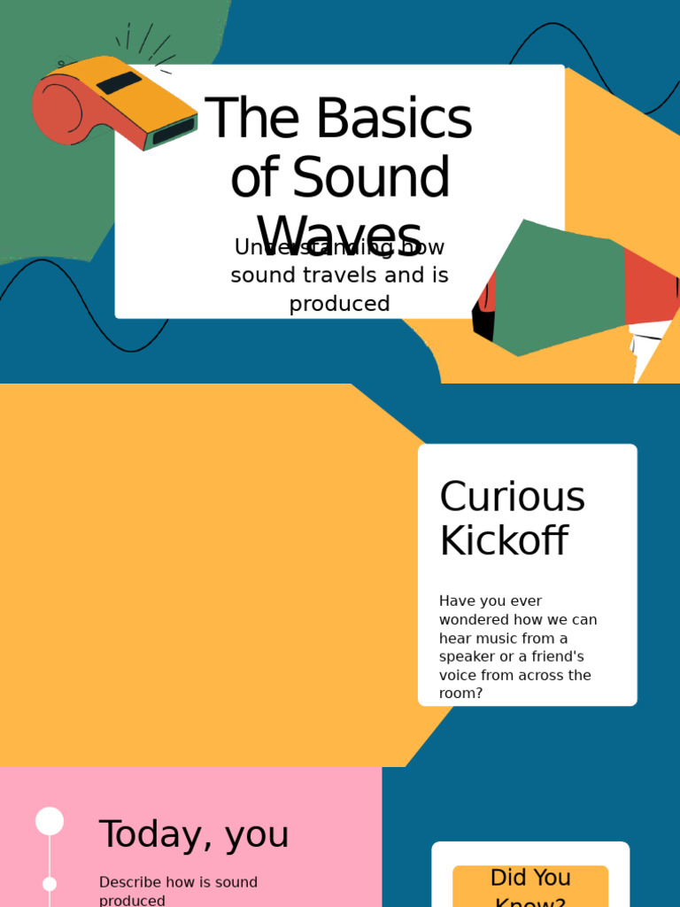The Basics of Sound Waves Education Presentation in Flat Graphic Flat ...