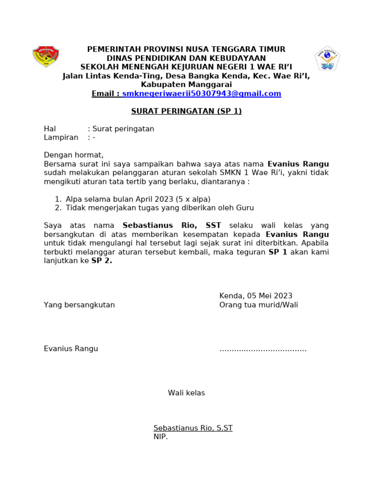 SP 1 Rangu | PDF