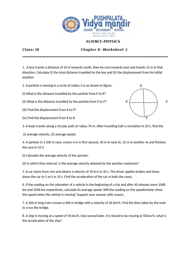 CH 8 Worksheet 2 | PDF