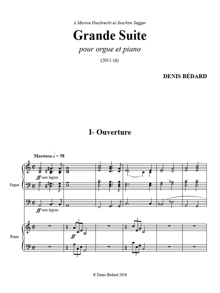 Ouverture Orgue Et Piano | PDF