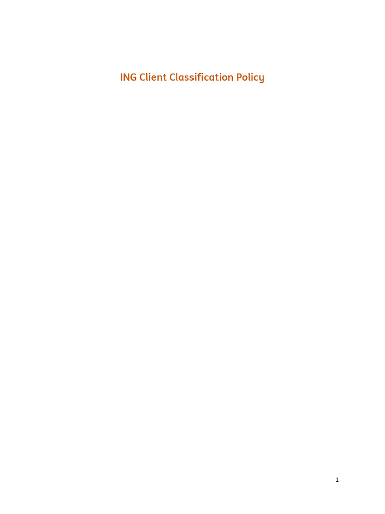 Client Classif Policy Ing WB Hungary | PDF