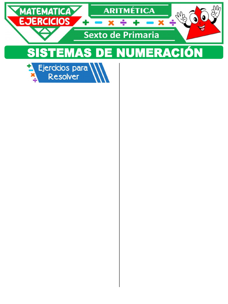 Sistemas de Numeracion para Sexto Grado de Primaria | PDF