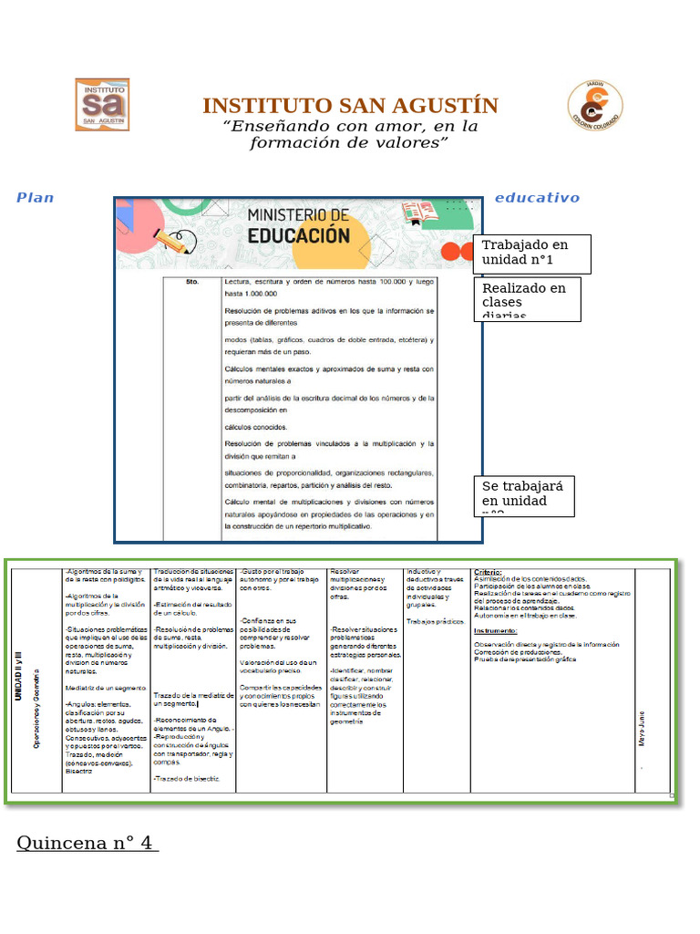 3° Quincena | PDF | División (Matemáticas) | Matemática Elemental