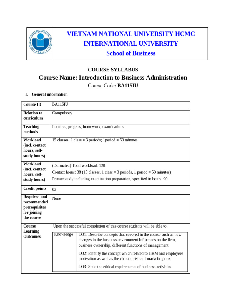 BA115IU - Introduction To BA Final ACBSP-3 | PDF