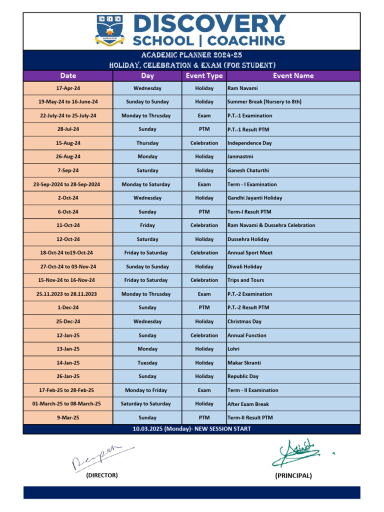 Academic Planner 2024 25 Pdf