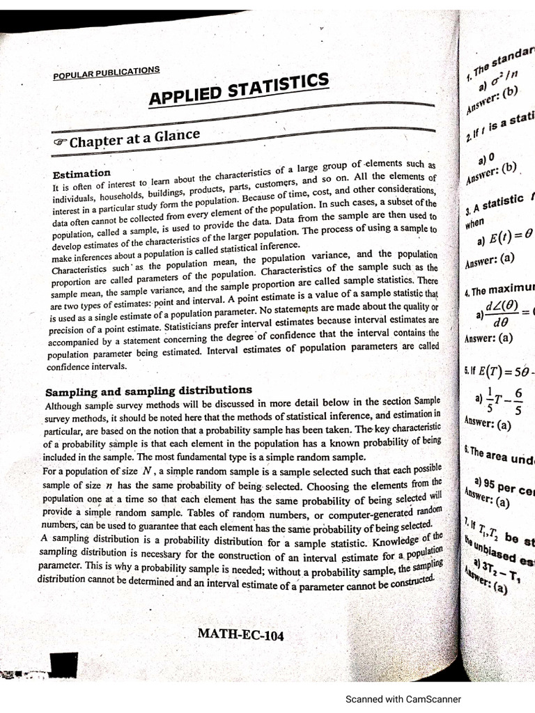 Applied statistics pdf