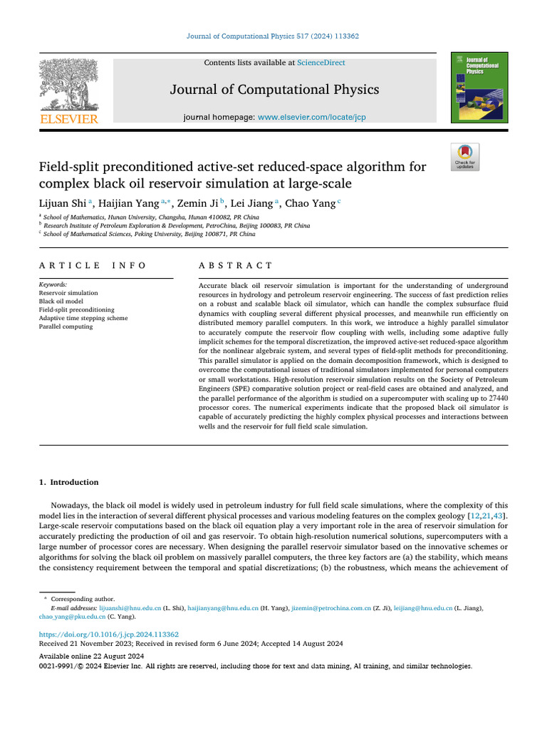 Field Split Preconditioned Active Set Reduced Space Algo - 2024 ...