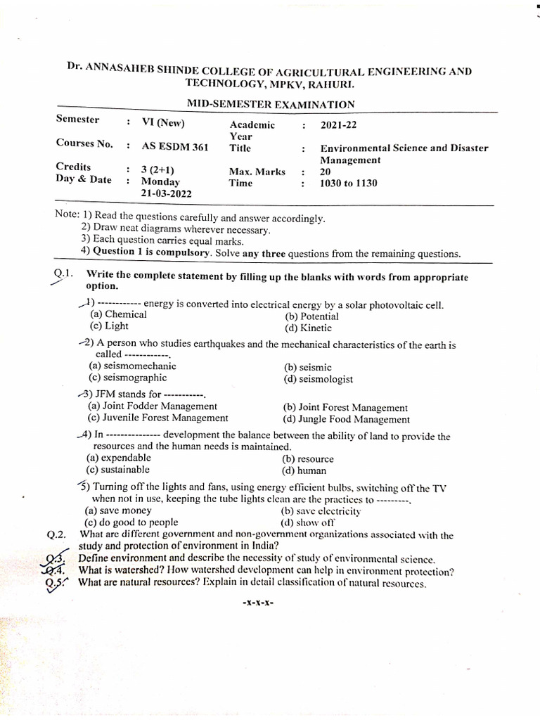 6th Sem PYQs | PDF