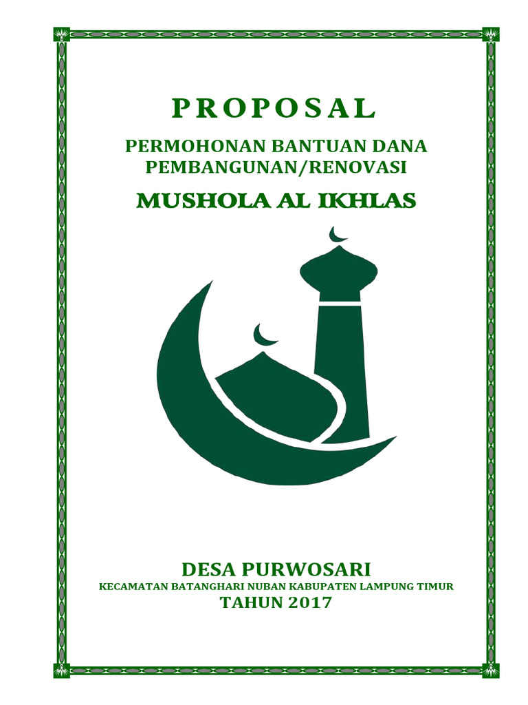Proposal Renovasi Masjid Al Ikhlas | PDF