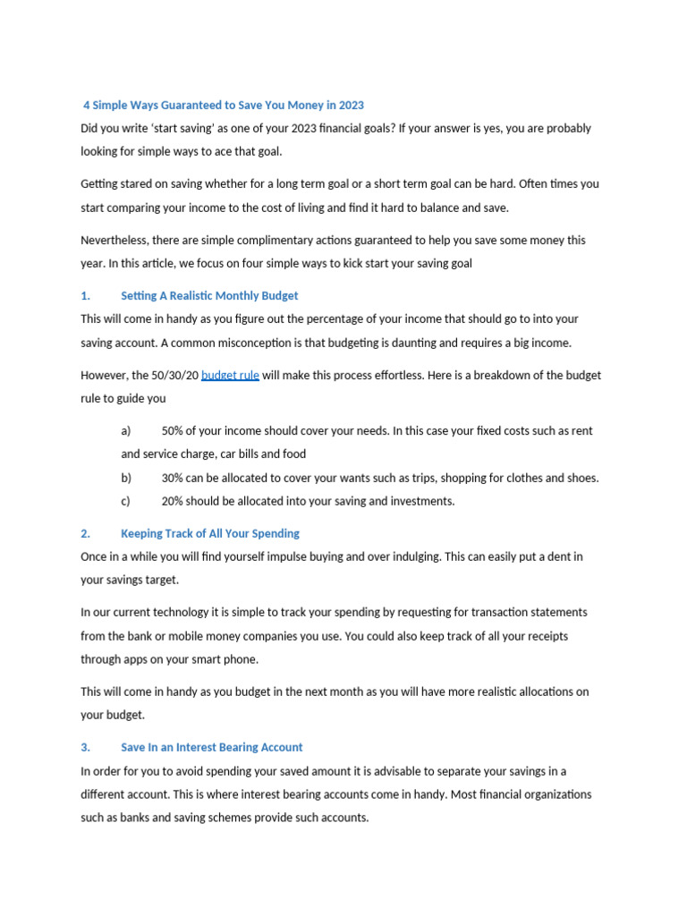 Saving | PDF