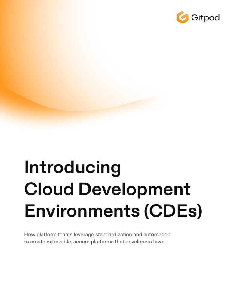 Cloud Development Environment Gitpod | PDF | Desktop Virtualization ...