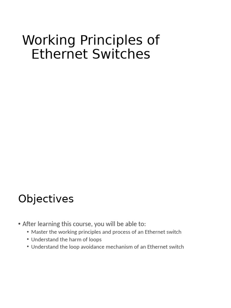 C. Working Principle of Ethernet Switch | PDF