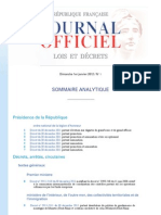 Journal Officiel Du Dimanche 1er Janvier 2012