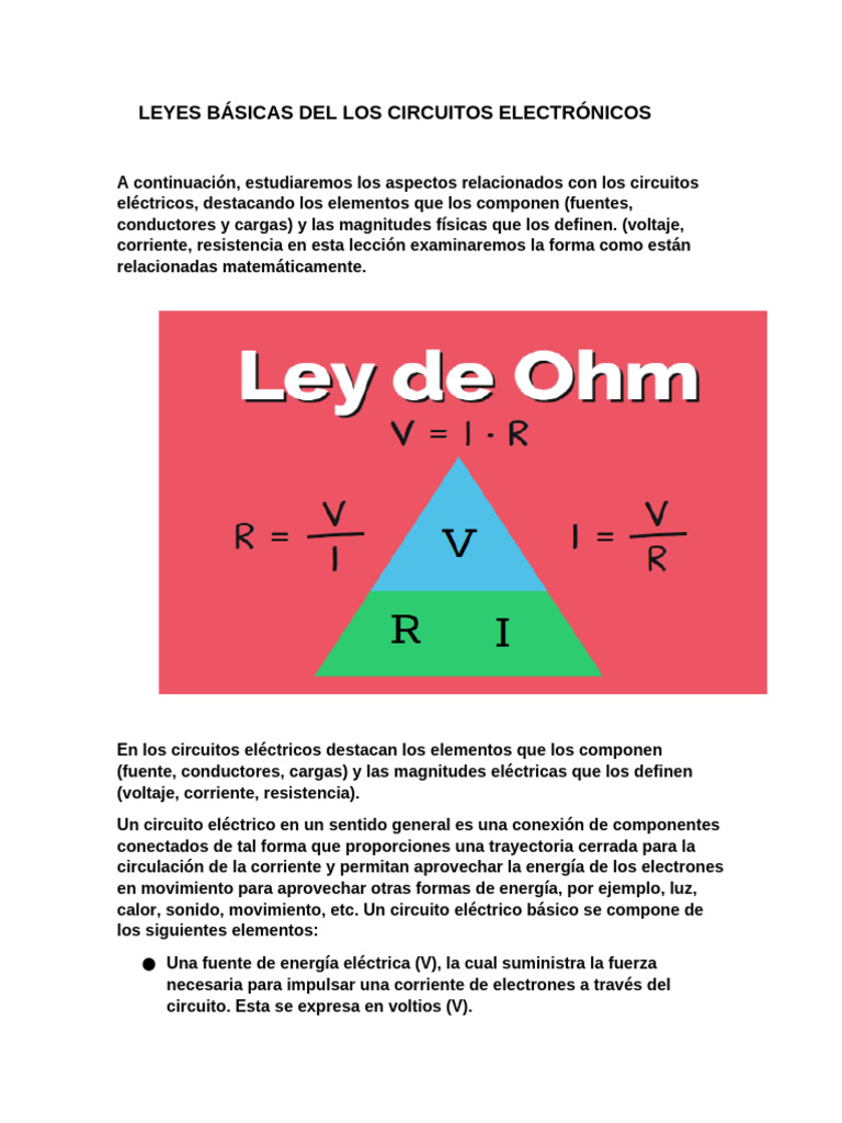 Leyes basicas del los circuitos electronicos 1 pdf